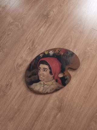 Paleta pintor firmada 1911