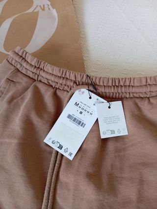 Minifalda marrón Zara - M
