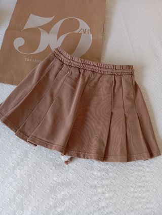 Minifalda marrón Zara - M
