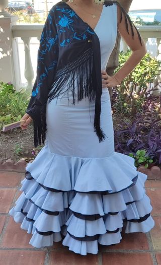 Vestido Flamenca Azul