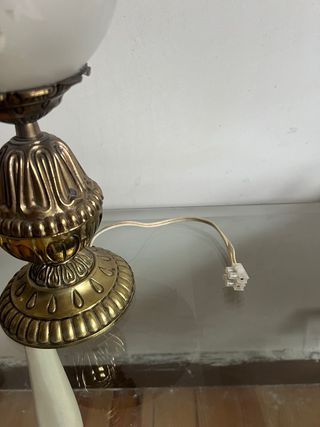 2 Lámparas vintage doradas
