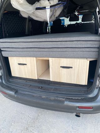 Mueble camper para furgoneta con colchón 180x120cm