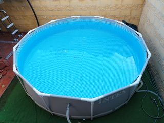 Piscina Desmontable 366x90cm Escalera y Depuradora