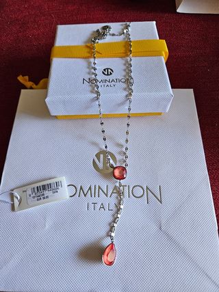 Collana Nomination acciaio pietre lilla intenso