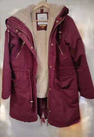 Parka Pull&Bear - Rojo Burdeos