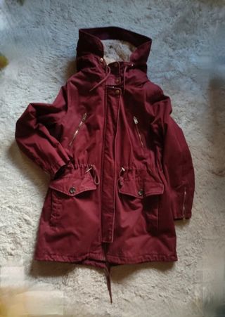 Parka Pull&Bear - Rojo Burdeos