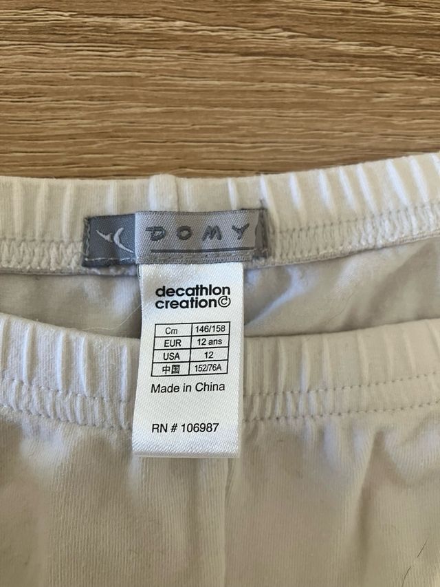 Legging niña blanco - 12 años