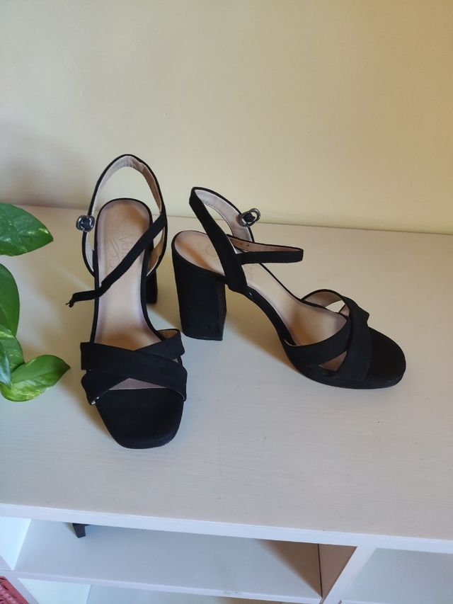 Sandali neri tacco 10 - n.38