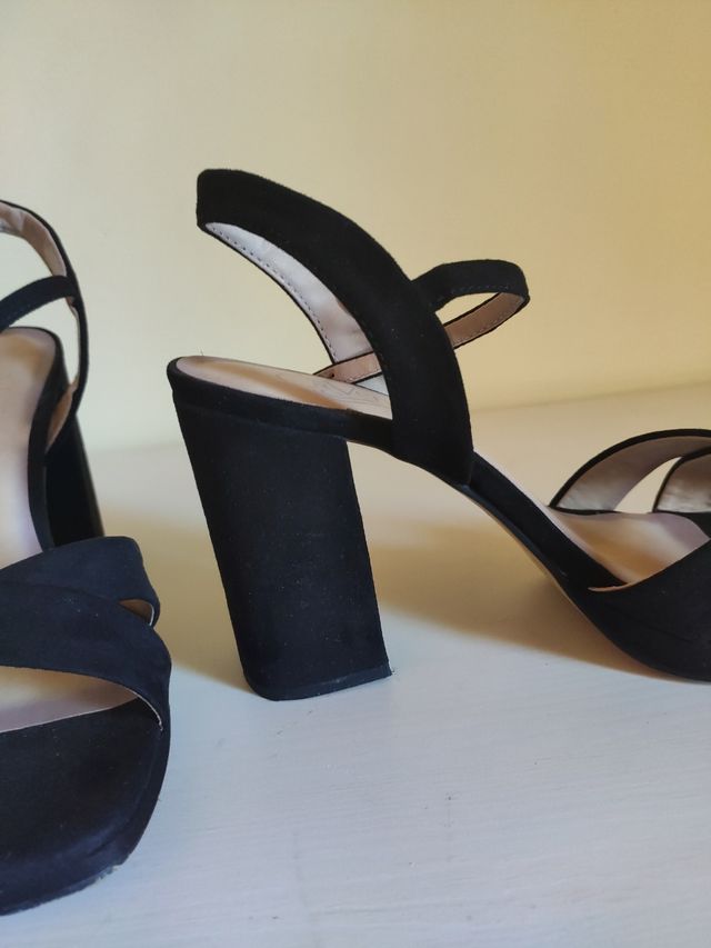 Sandali neri tacco 10 - n.38