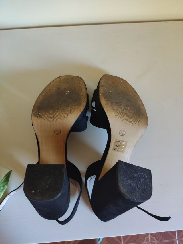 Sandali neri tacco 10 - n.38