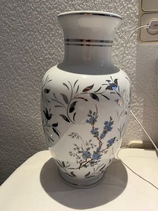 Jarrón porcelana plata - Decorativo