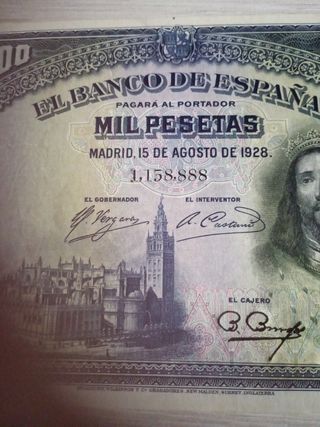 Billete 1000 Pesetas España 1928