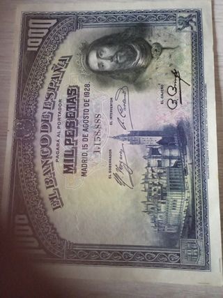 Billete 1000 Pesetas España 1928