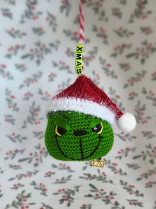Adorno navideño tejido a crochet  de Grinch