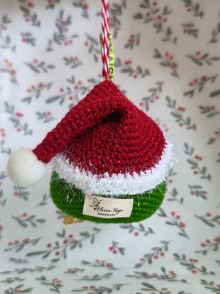 Adorno navideño tejido a crochet  de Grinch