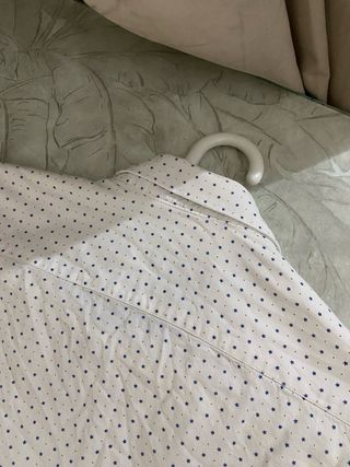 Camisa lunares hombre blanco-azul