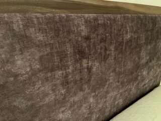 Cabecero cama terciopelo marrón