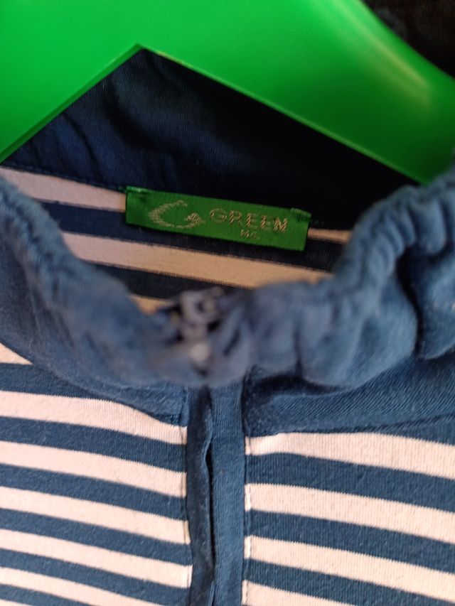 Maglia righe bluette zip