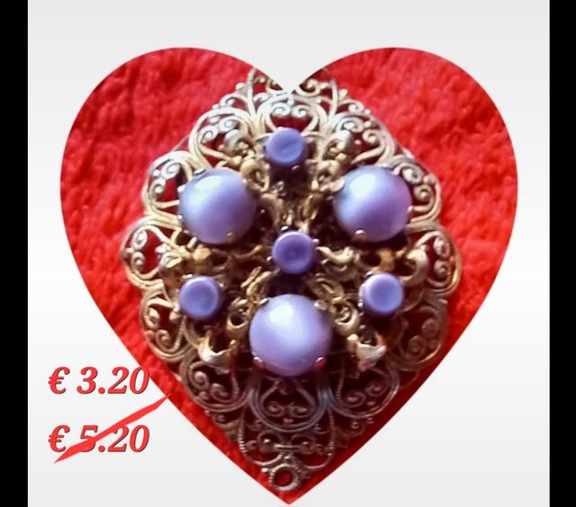 Ciondolo filigrana |perle viola incastonate