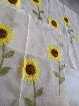 Persiane da cucina - tende a girasoli in 2 pezzi