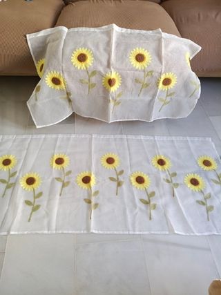 Persiane da cucina - tende a girasoli in 2 pezzi
