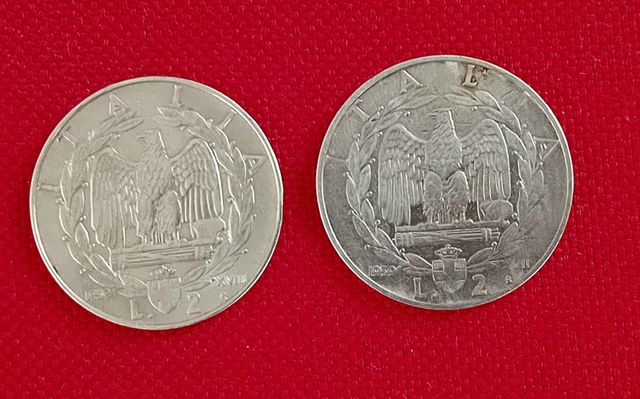 2 Monete Italia 1939 RE