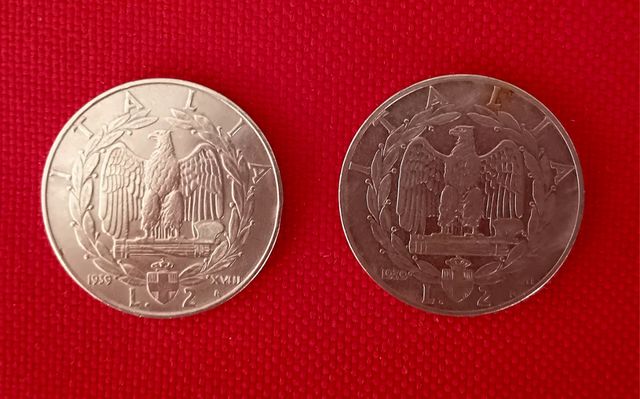 2 Monete Italia 1939 RE