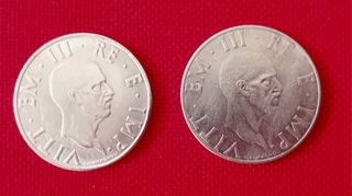 2 Monete Italia 1939 RE
