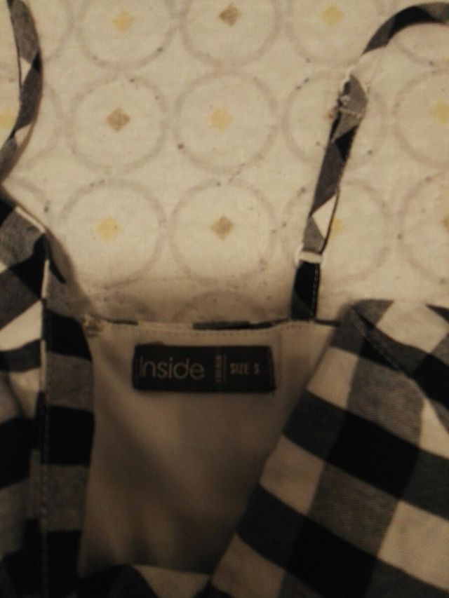 Vestido blanco y negro talla S