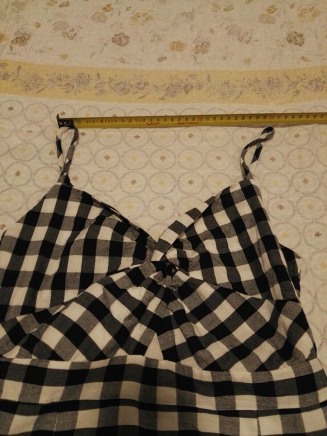 Vestido blanco y negro talla S