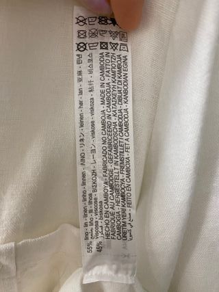 Camisa Zara lino blanca - T-S
