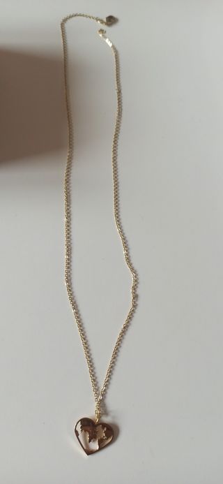 Collar corazón mundo | dorado