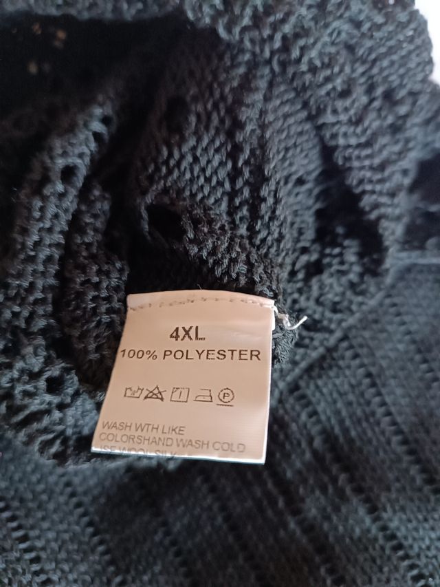 Jersey negro calado 4XL