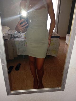 Vestido mini Stradivarius verde