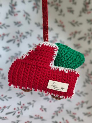 Adorno navideño coche crochet