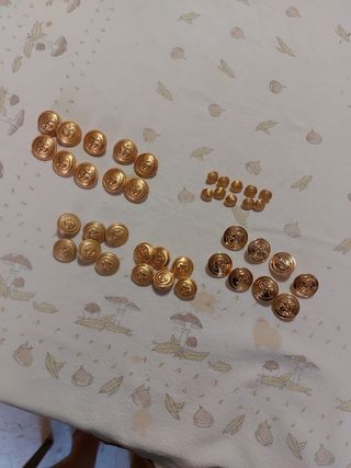 Bottoni oro ancora - 30 pezzi