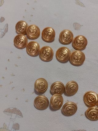 Bottoni oro ancora - 30 pezzi