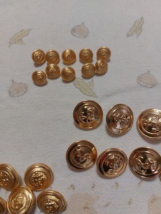 Bottoni oro ancora - 30 pezzi