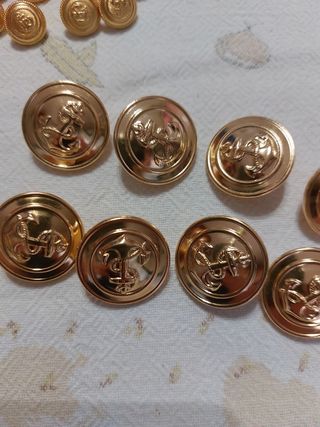 Bottoni oro ancora - 30 pezzi