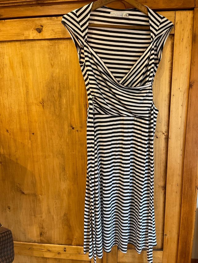 Vestido rayas blanco-negro