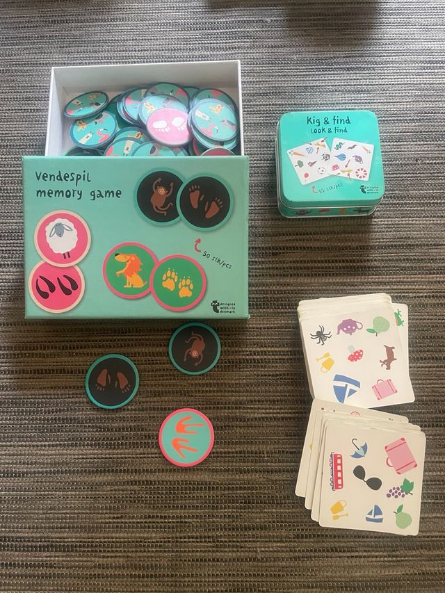 Juegos infantiles: memoria y y juego tipo doble