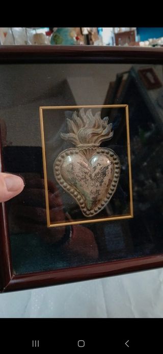 Quadro Cuore Sacro in argento