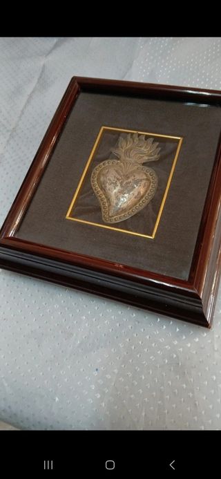 Quadro Cuore Sacro in argento