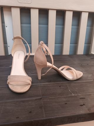 Sandalias Graceland beige tacón 38