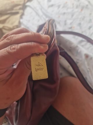Bolso piel marrón vintage looky 