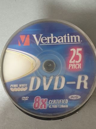 25 DVD-R Verbatim Pearl White vuoti
