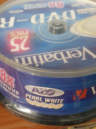 25 DVD-R Verbatim Pearl White vuoti