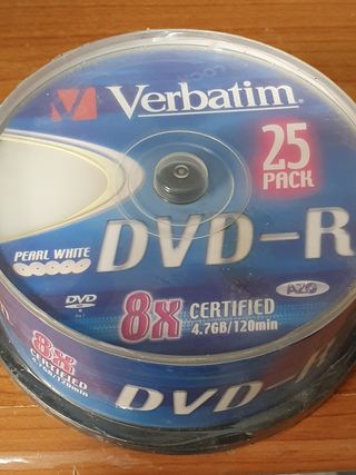 25 DVD-R Verbatim Pearl White vuoti