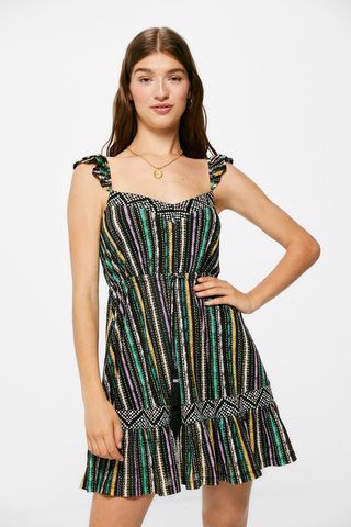 Vestido Springfield multicolor tirantes