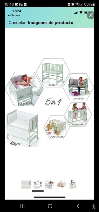 Cuna bebé blanca - Mini cuna